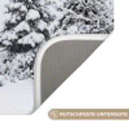 Fijnsparren - Sneeuw - Winter - Landschap - Stilte Badmat klein -USP_AntislipDE