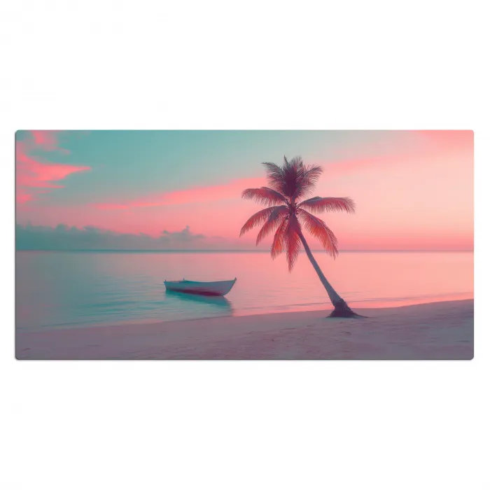 Zee - Boot - Zonsondergang Muismat XXL klein -3d_leeg