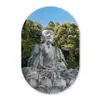 Boeddha beelden - Jungle - Buddha - Spiritualiteit - Mediteren Wandcirkel Ovaal Forex klein -3d