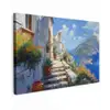 Trap - Huizen - Berglandschap - Zee canvas 2cm klein -z3d