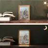 Scheepsstuur - Hout - Bruin - Zand Light Box met kabel (Tafellamp) klein -sfeer3