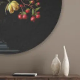 Sierlijk - Boeket - Bladeren Akoestische PET Vilt - Rond klein -sfeer5_closeup