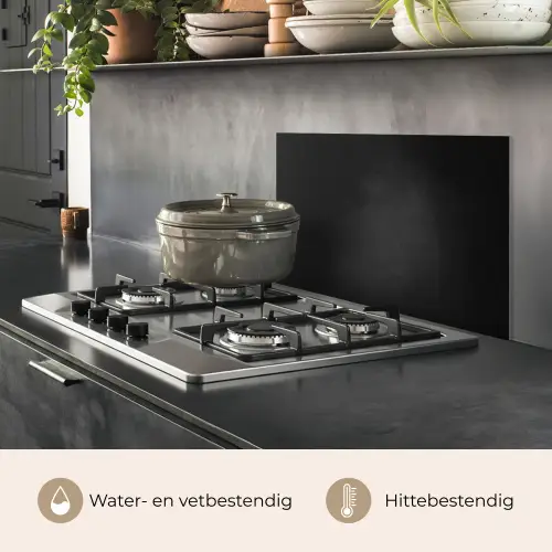Beton - Zwart - Grijs - Structuur - Industrieel keuken achterwand spatscherm klein -usp_NL
