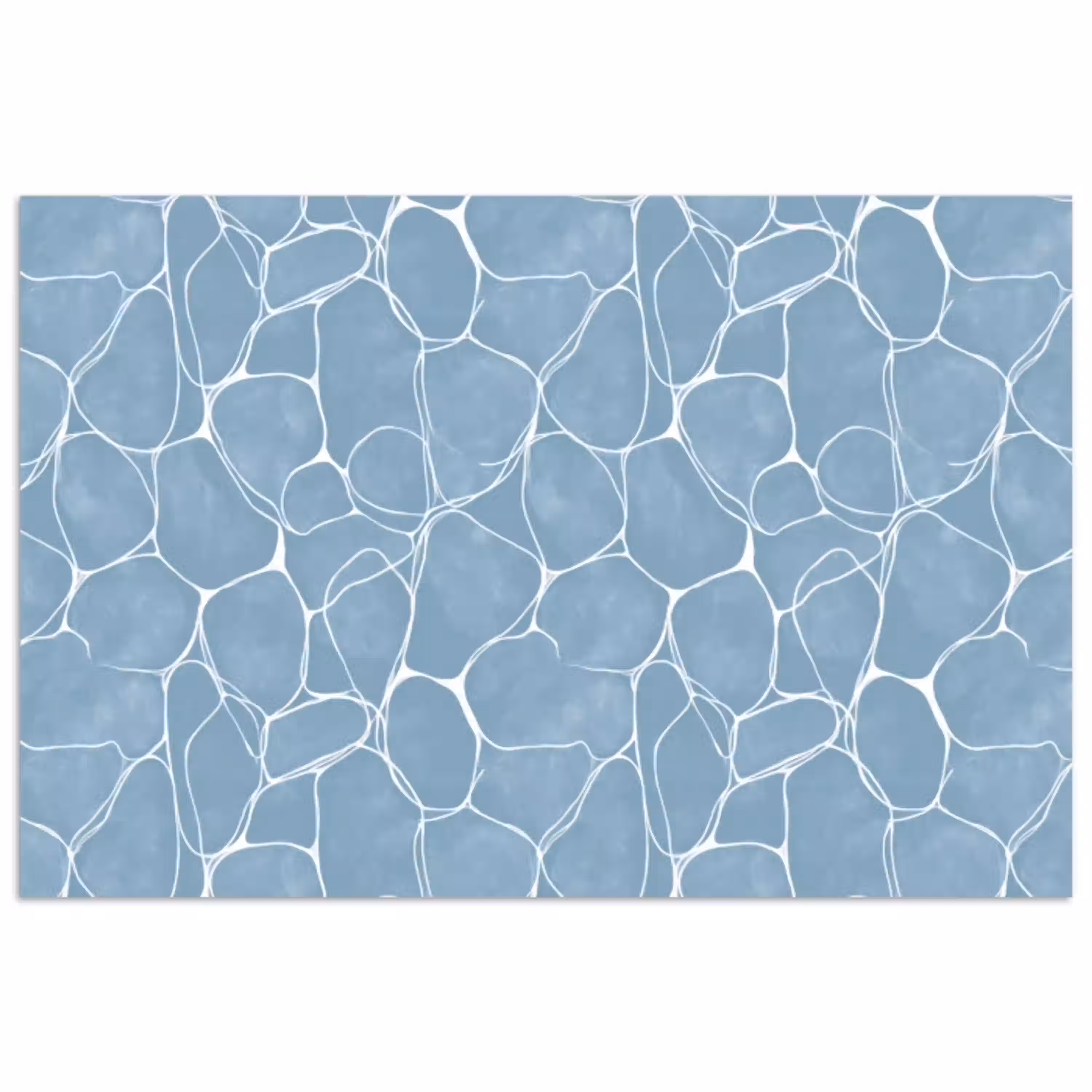 Organisch - Patroon - Blauw poster papier klein 62 -3d
