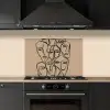 Gezichtenzee - Lijntekening - Abstract keuken achterwand spatscherm klein -sfeer1
