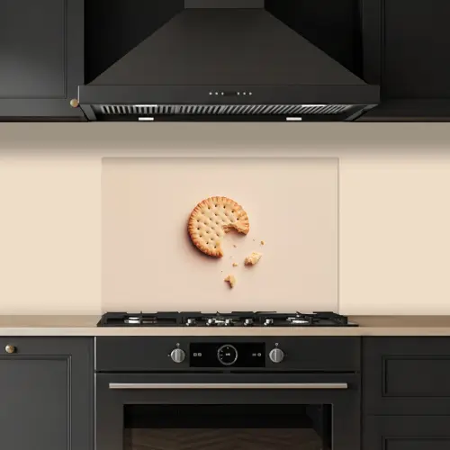 Koekje - Kruimels - beige keuken achterwand spatscherm klein -sfeer1