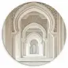 Moskee - Architectuur - Ramadan - Islamitische Wandcirkel kunststof plaat 5mm dik klein -3d