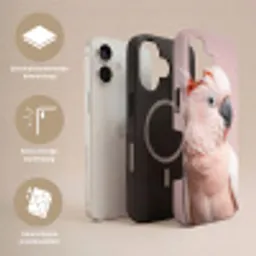 Kaketoe - Portret - Roze Toughcase MagSafe Apple iPhone 17 klein -USP_Lagen_NL