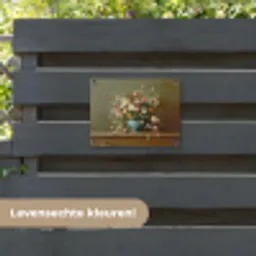 Vaas - Pastel - Kleuren - Bloemen tuinposter los doek klein -sfeer3