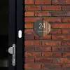 Hout en antraciet - Klassiek Naambord Organisch middel -sfeer1