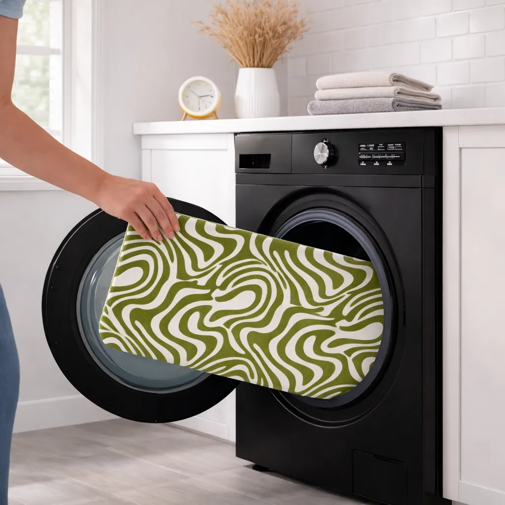 Badmatten wassen - badmat in wasmachine doen