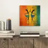 Dansen - Vrouwen - Verfstructuur aluminium wit klein -sfeer1