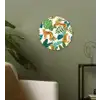Jungle - Luipaard - Planten - Patroon - Meiden - Jongens Wandcirkel kunststof plaat 5mm dik klein -sfeer3