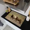 Schapen - Bruin - Wit - Grindpad Inductie beschemer met haakjes klein -sfeer1