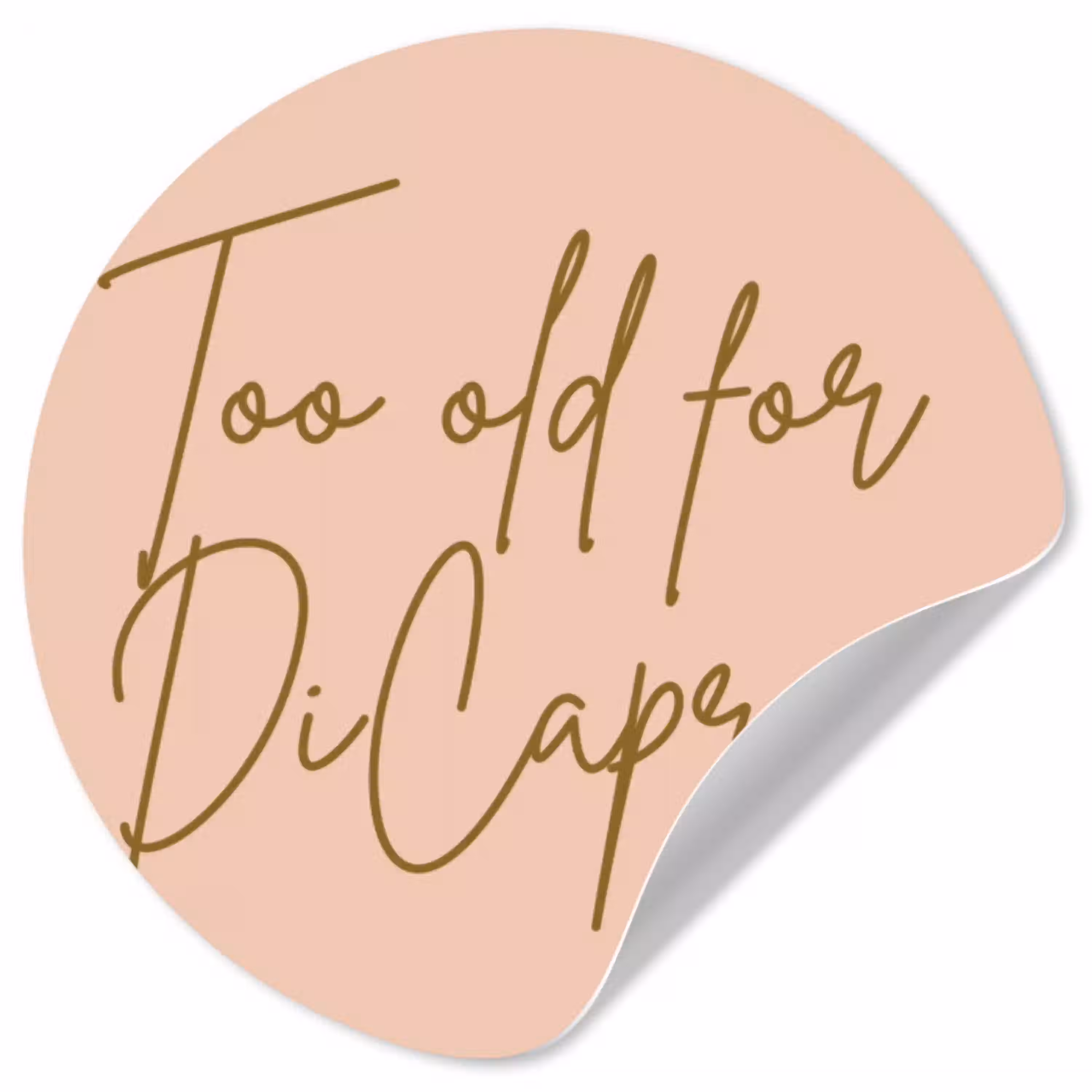 Too old for dicaprio - Roze - Groen Wandcirkel behangsticker klein -3d