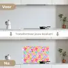 Hart - Neon - Patroon - Kleur keuken achterwand spatscherm klein 900 -voor_na_NL
