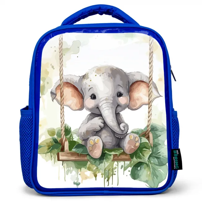 Olifant - Dier - Kinderen - Jungle Kinderrugzak - Blauw middel -3d