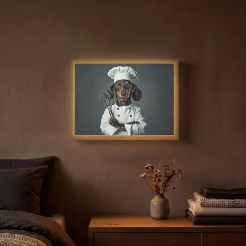 Hond - Garde - Kok Light Box met batterij (Wandlamp) middel -sfeer4