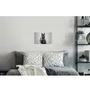 Lama - Flessen - Zwart - Wit Muursticker klein -slaapkamer