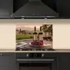 Wijn - Glazen - Druiven - Wijngaard keuken achterwand spatscherm klein -sfeer1
