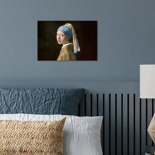 Meisje met de parel - Schilderij - Oude meesters - Vermeer poster papier klein -sfeer2