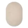 Japandi - Beige - Modern Wandcirkel Ovaal Glas middel -3d