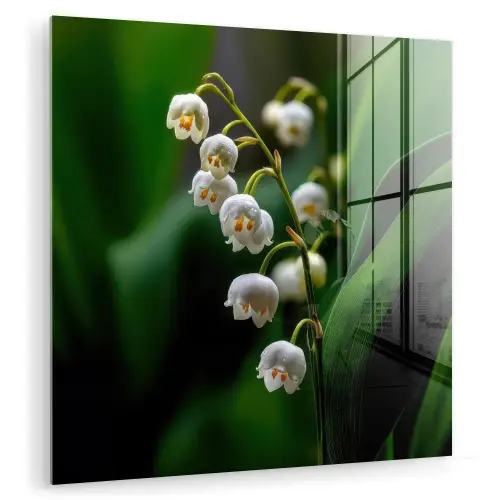 Bloemen - Wit - Bladeren - Lelietjes plexiglas 5mm klein -zzzproduct_nieuw