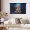 Kerstboom - Kerst - Abstract - Kleurrijk Wandkleed katoen middel -sfeer1