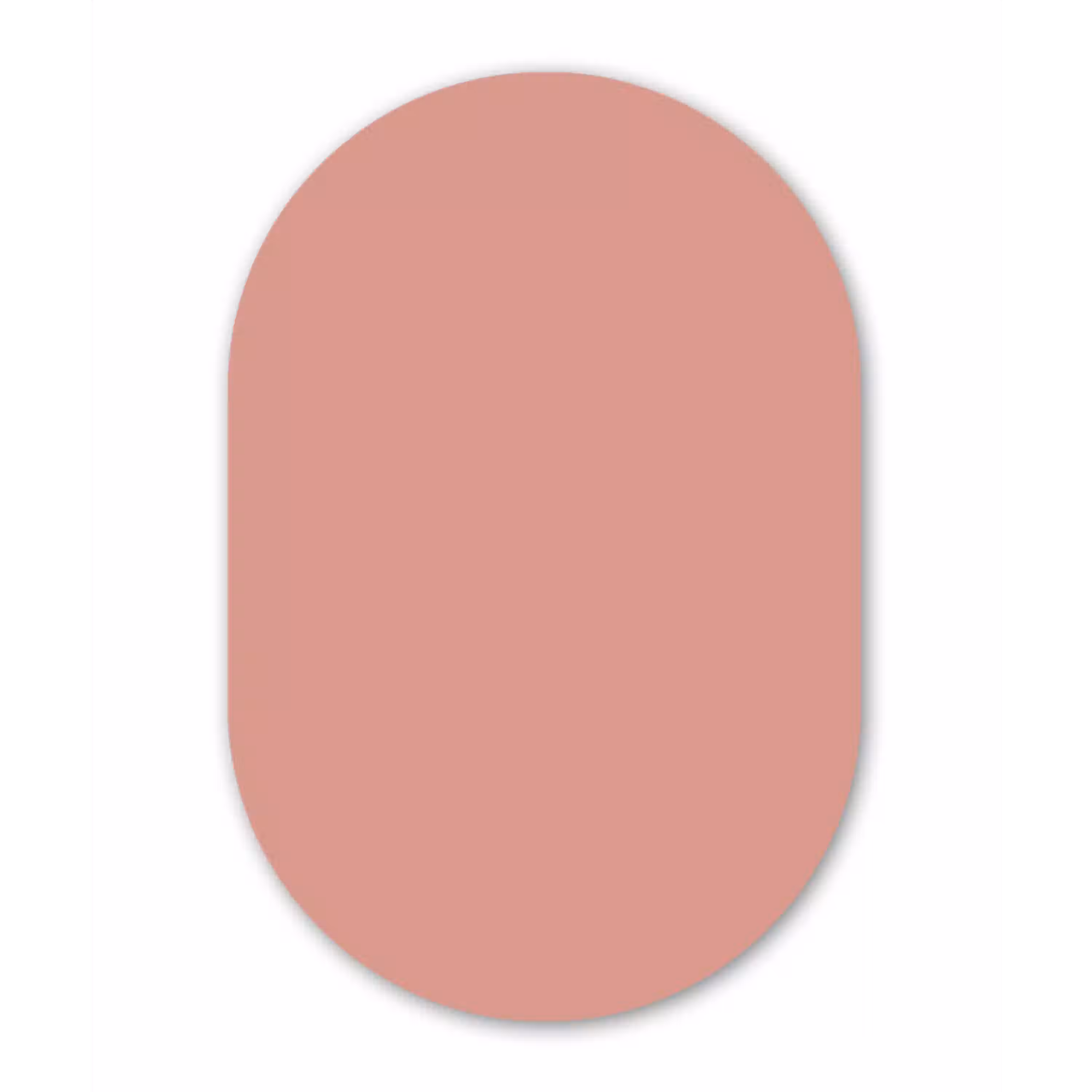 Muted - Salmon - Koraal Wandcirkel Ovaal Aluminium middel 839 -3d