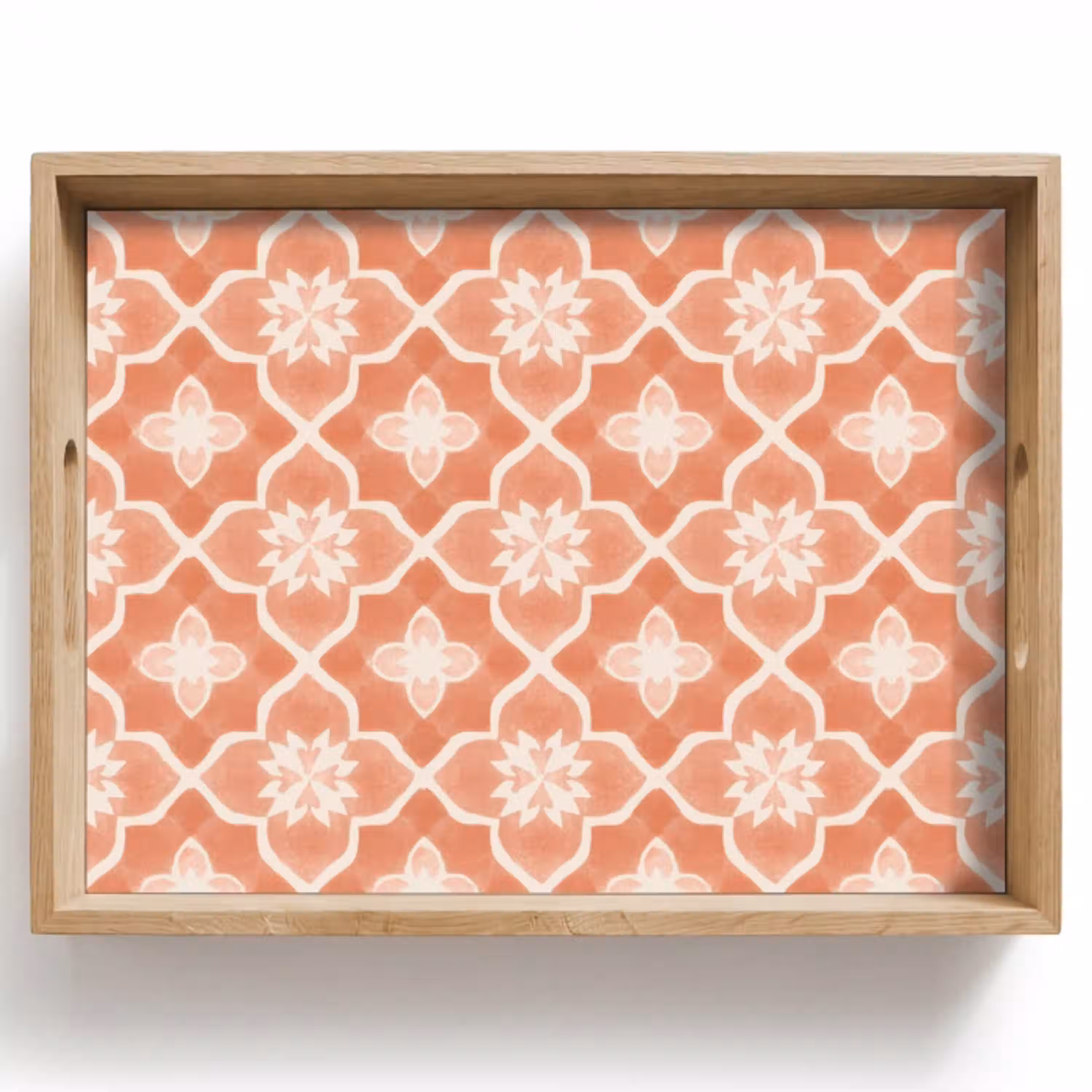 Tegelpatroon - Arabesk - Vintage - Terracotta Dienblad Rechthoek middel 911 -z3d_shopping
