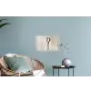 Lepel - Verf - Zilver Muursticker klein -plant