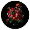 Bloemen - Boeket - Sierlijk Wandcirkel kunststof plaat 5mm dik klein -3d