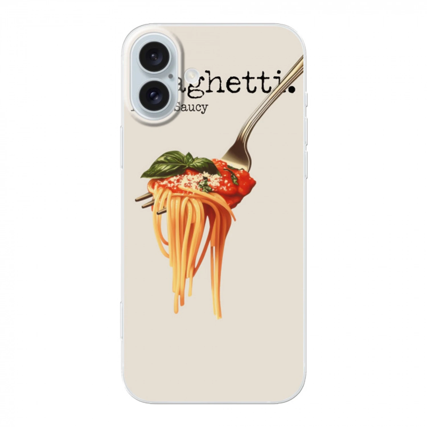 Spaghetti - tomatensaus - Parmezaanse kaas Apple iPhone 16 Plus klein -3d
