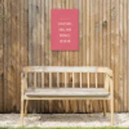 BBQ - Quote - Roze - Zomer Tuinposter op houten frame 2 cm dik klein -sfeer4