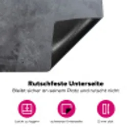 Grijze Betonscherven Inductie beschermer vinyl 3mm klein -zzzzzzz-lf-onderkant