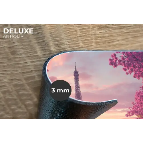 Eiffeltoren - Parijs - Roze Placemat vinyl groot -closeup