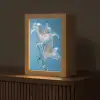 Lelies - Blauw - Glazen Light Box met kabel (Tafellamp) klein -z3d_website