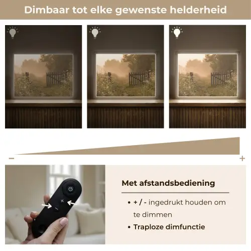 Hek - Natuur - Mist - Veld Light Box met batterij (Wandlamp) middel -USP_dimbaarNL
