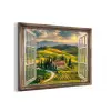 Doorkijk - Toscane - Uitzicht - Landschap - Zomer aluminium wit klein -3d