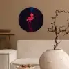 Flamingo - Roze - Neon - Licht Wandcirkel plexiglas klein -sfeer1