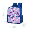 Camouflage - Roze - Blauw Kinderrugzak - Blauw middel -productfoto_formaten