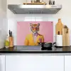 Tijger - Bril - Geel - Jasje Inductie beschemer met haakjes klein -sfeer2