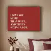 Rood - Quote - Liefde Textielframe zwart klein -sfeer1