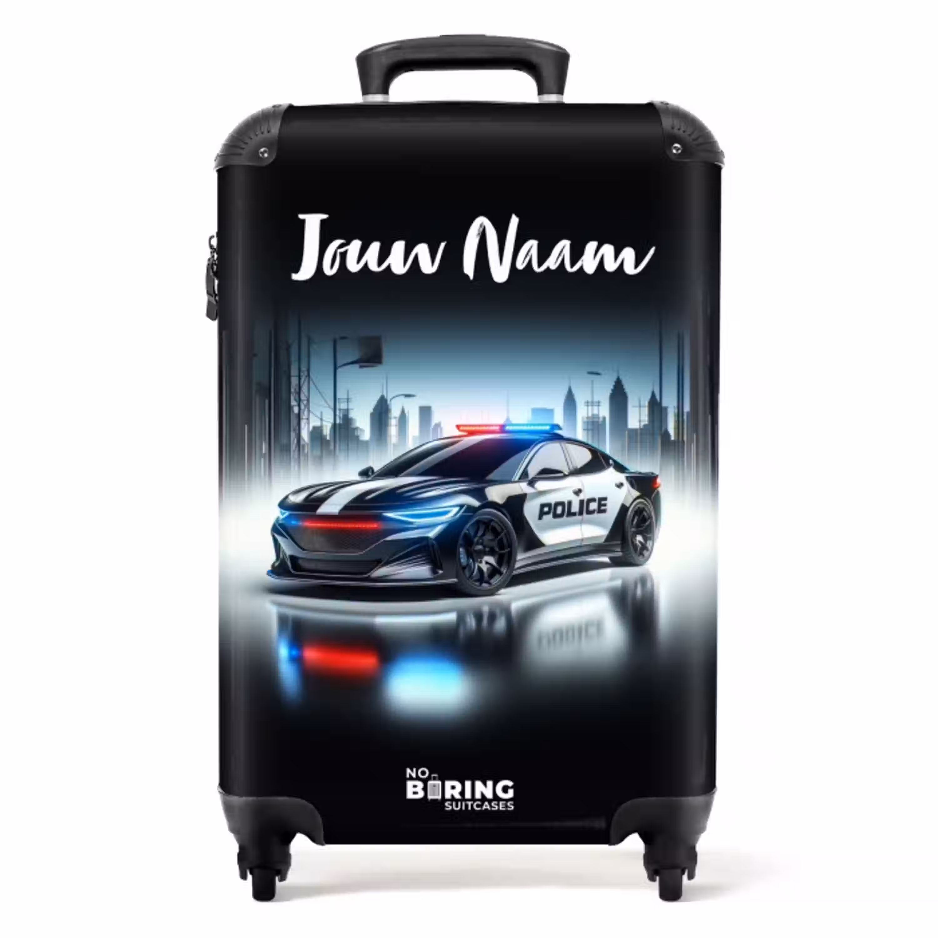 Politie powercar NBS - Handbagage koffer - Kinderen Unisex middel -productfoto_recht