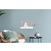 Ijsbeer - Sneeuw - Sterren - Blauw Muursticker klein -plant