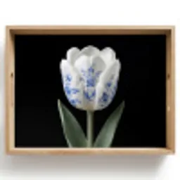 Tulp - Patroon - Blauw Dienblad Rechthoek middel -z3d_shopping