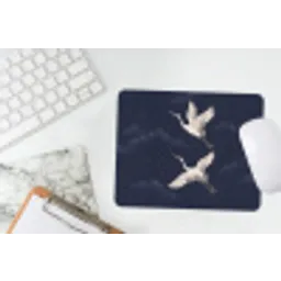 Kraanvogels - Nachthemel - Blauw muismat rubber klein -witbureau