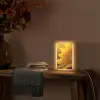 Zonnebloem - Dauwdruppels - Geel - Zonlicht Light Box met kabel (Tafellamp) klein -sfeer4