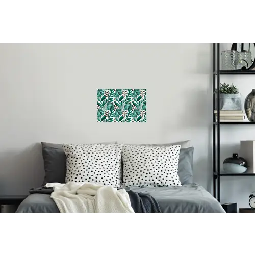 Dierenprint - Panter - Bladeren - Tropisch - Jungle Muursticker klein -slaapkamer