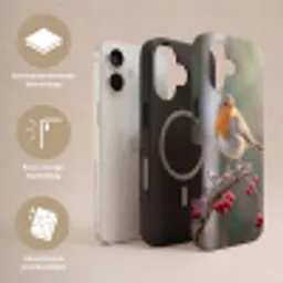 Roodborst - Tak - Bessen - Natuur Toughcase MagSafe Apple iPhone 17 klein -USP_Lagen_NL